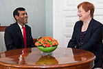 Malediivien presidentin työvierailu 16.3.2010. Copyright © Tasavallan presidentin kanslia
